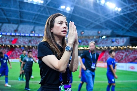 Giấc mơ "c&uacute; ăn bốn" của Madam Pang trở th&agrave;nh &aacute;c mộng, b&oacute;ng đ&aacute; Th&aacute;i Lan trắng tay to&agrave;n tập ở SEA Games - Ảnh 1.
