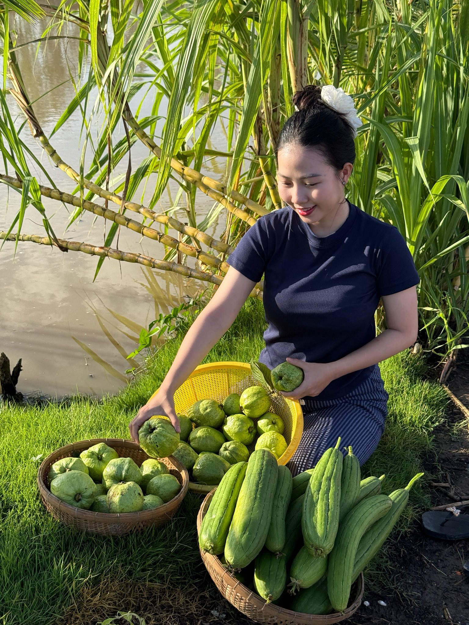 Bỏ phố về qu&ecirc;, vợ chồng miền T&acirc;y biến mảnh đất 3.000m2 kh&ocirc; cằn th&agrave;nh khu vườn được quy hoạch thẳng tắp như 