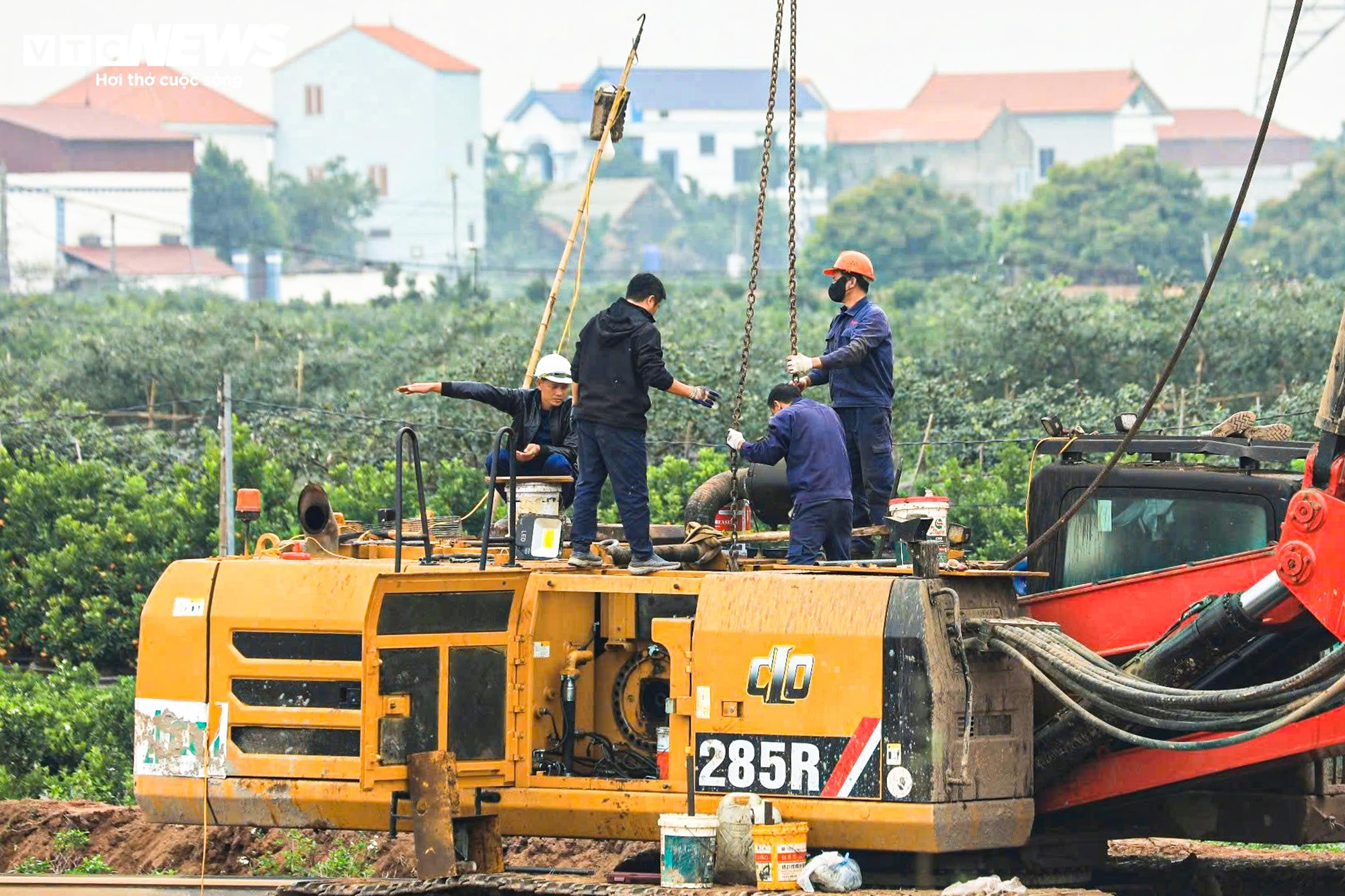 Cầu Mễ Sở: Thi công cầu 4 làn xe kết nối Hà Nội và Hưng Yên - Ảnh 11.