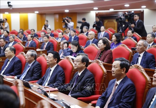 H&igrave;nh ảnh bế mạc Hội nghị Trung ương 15  - Ảnh 7.