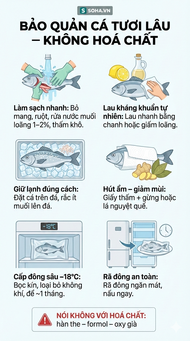Ướp cá với thứ này rồi cất tủ lạnh, cá để cả tháng vẫn tươi ngon, đảm bảo an toàn: Nói không với hoá chất! - Ảnh 5.