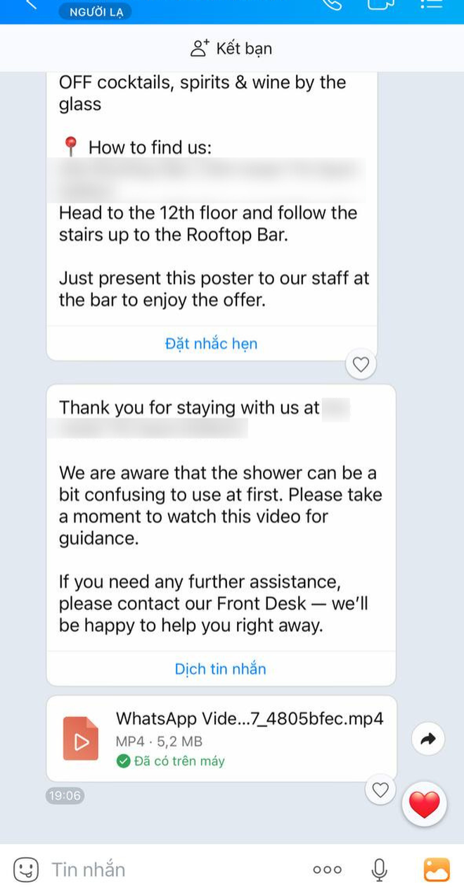 Thấy kh&aacute;ch sạn gửi tin nhắn n&agrave;y qua Zalo th&igrave; h&atilde;y kiểm tra ngay trước khi thanh to&aacute;n- Ảnh 2.
