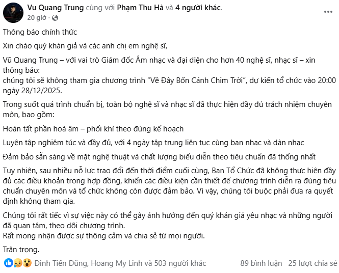 Đại diện công ty Ngọc Việt lên tiếng xin lỗi, nhưng không đủ làm nguôi ngoai cơn giận dữ của nghệ sĩ và khán giả- Ảnh 5. Đại diện công ty Ngọc Việt lên tiếng xin lỗi, nhưng không đủ làm nguôi ngoai cơn giận dữ của nghệ sĩ và khán giả- Ảnh 5.