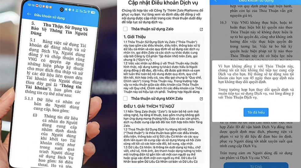 Zalo tạo sức &eacute;p tr&aacute;i luật buộc người d&ugrave;ng chấp nhận điều khoản sử dụng mới - Ảnh 1.