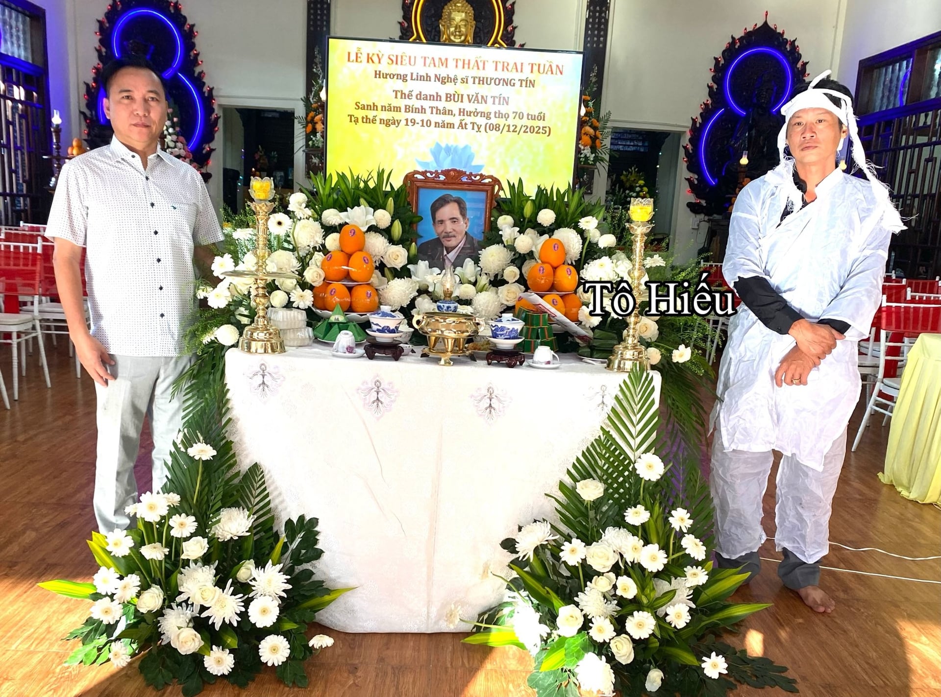 Con trai nghẹn ngào tại lễ kỳ siêu NS Thương Tín: "Con tin rằng ba đã tìm thấy sự bình yên thật sự" - Ảnh 2.