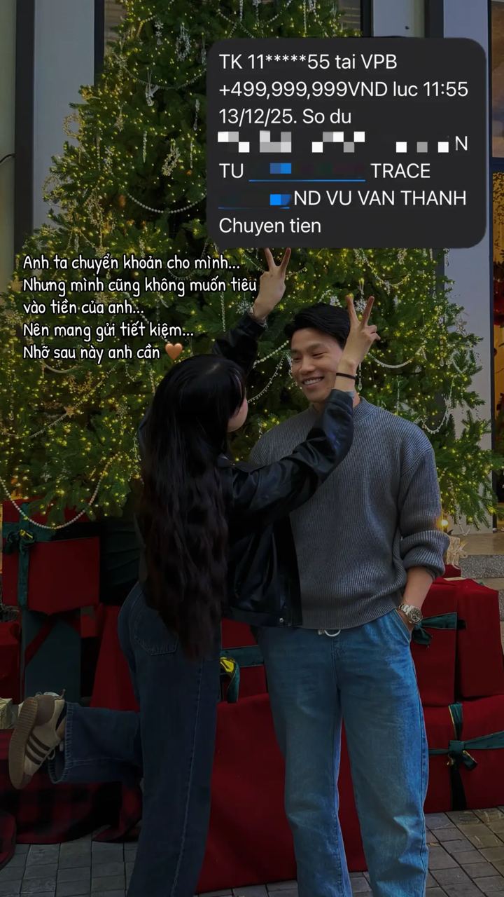 Văn Thanh chốt năm bằng ting ting cực khủng cho bạn gái trâm anh thế phiệt, nàng WAG có phản ứng gây bất ngờ - Ảnh 1.