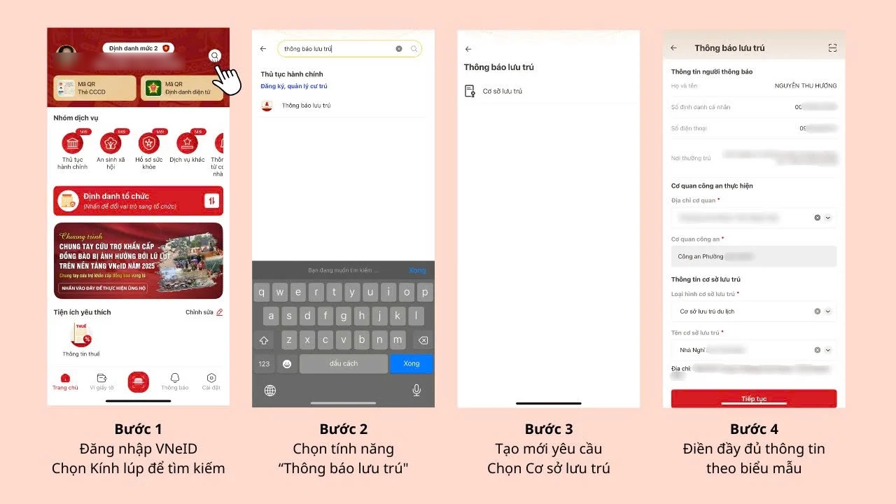 Hướng dẫn đăng ký tạm trú và thông báo lưu trú trên ứng dụng VNeID đơn giản nhất - Ảnh 2.
