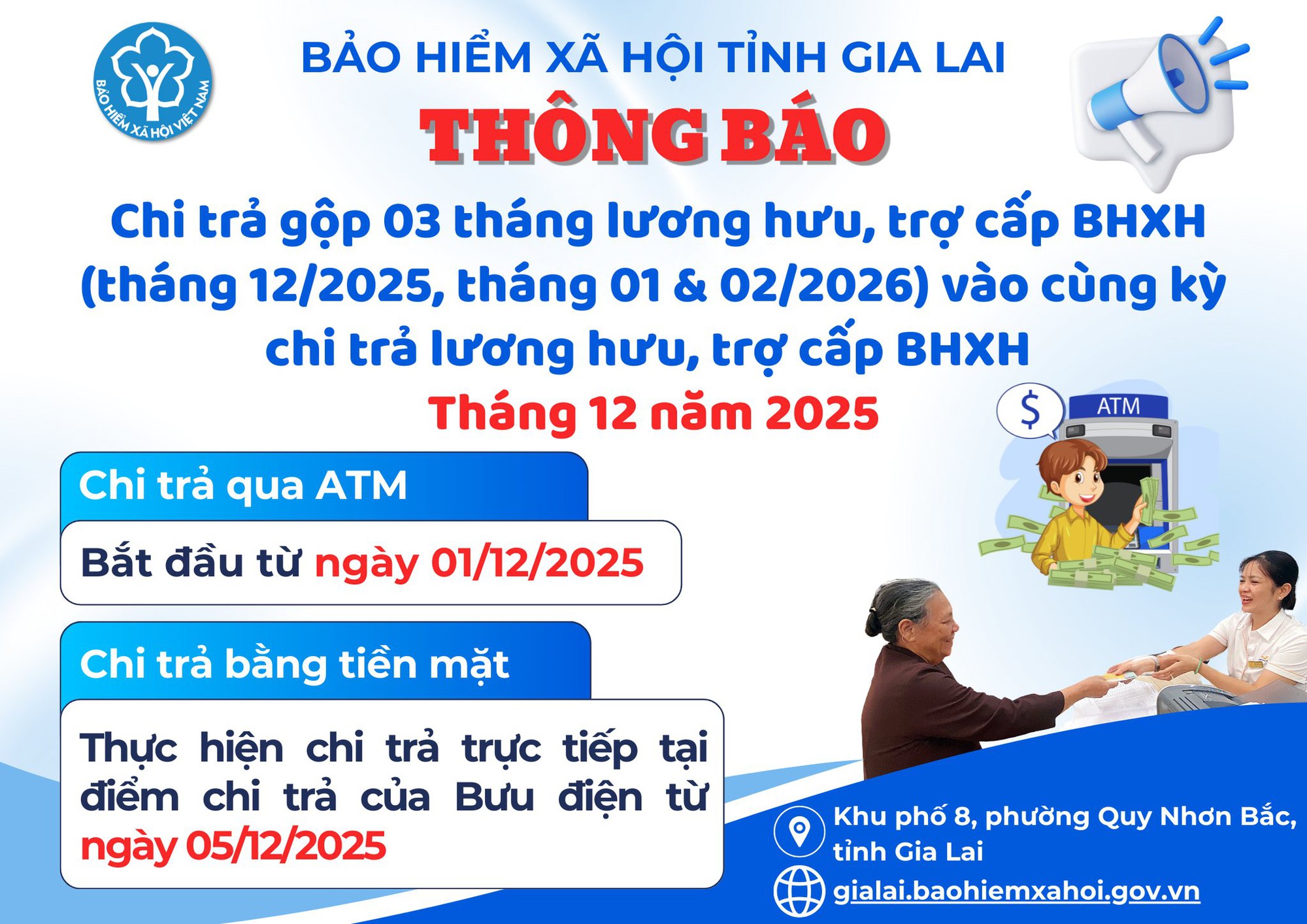 Lương hưu và trợ cấp gộp 3 tháng đến với người dân Đắk Lắk , Gia Lai , khánh hòa , Lâm Đồng - Ảnh 1.
