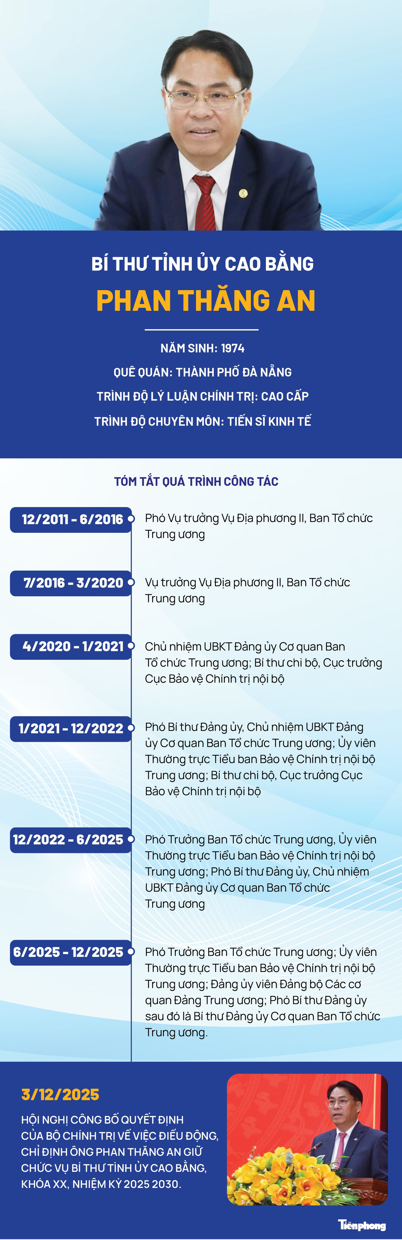 Chân dung tân Bí thư tỉnh ủy Cao Bằng Phan Thăng An nhiệm kỳ 2025 - 2030 - Ảnh 1.