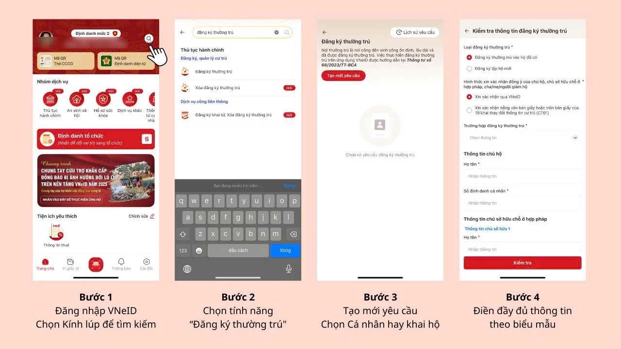 Hướng dẫn đăng ký tạm trú và thông báo lưu trú trên ứng dụng VNeID đơn giản nhất - Ảnh 3.