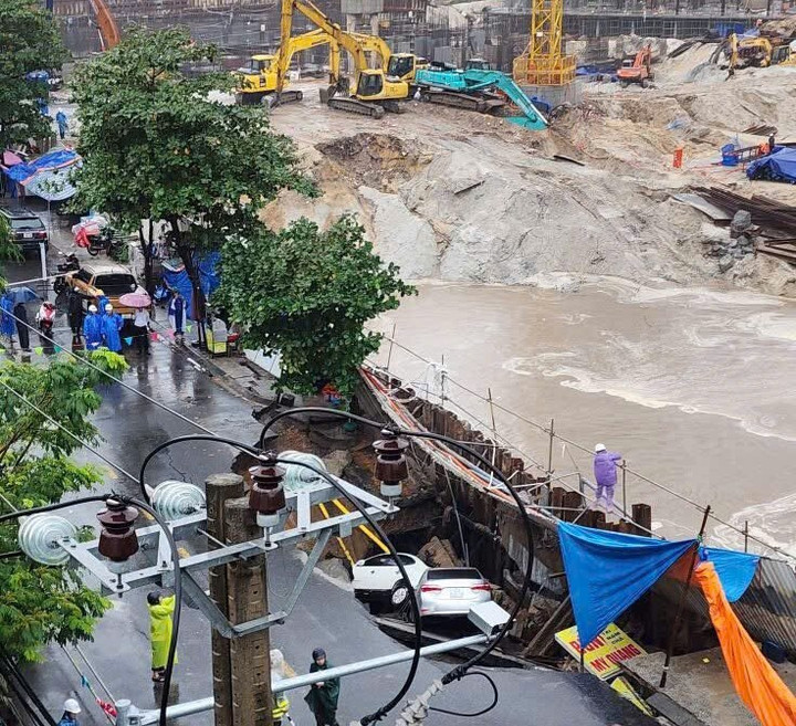 Tạm dừng thi công khu đô thị gần ' hố tử thần ' khiến xe ô tô bị nuốt chửng - Ảnh 1.