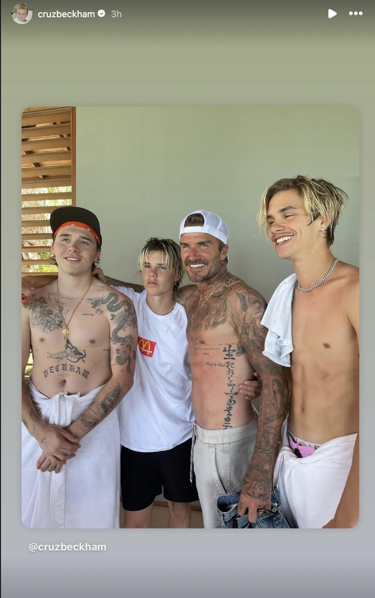 Sau nhiều tháng "chiến tranh lạnh", cậu út nhà Beckham dỗ dành anh cả cỡ này, drama lục đục gia đình sắp được hoá giải? - Ảnh 2. Sau nhiều tháng "chiến tranh lạnh", cậu út nhà Beckham dỗ dành anh cả cỡ này, drama lục đục gia đình sắp được hoá giải? - Ảnh 2.