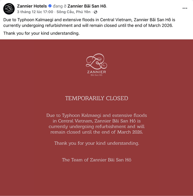Một resort giá 100 triệu/đêm bị thiệt hại nặng cho bão lũ miền Trung, phải đóng cửa đến 2026- Ảnh 1.