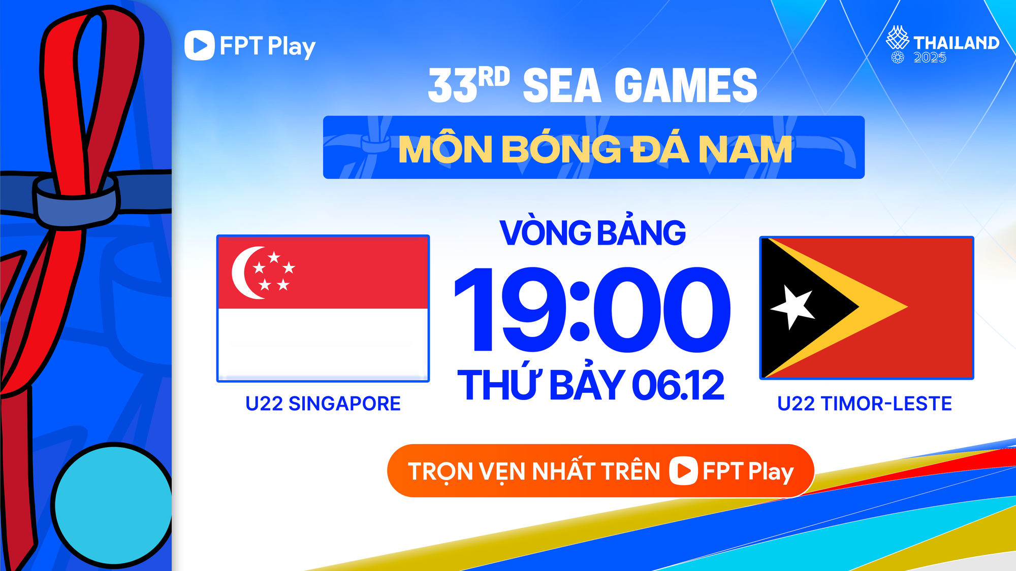 Xem TRỰC TIẾP bóng đá SEA Games 33: U22 Singapore vs U22 Timor Leste - Ảnh 1.