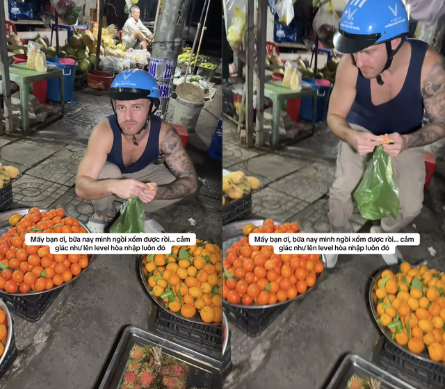 Khách Tây khoe "kỹ năng mới" học được sau khi đến Việt Nam - Ảnh 1. Khách Tây khoe "kỹ năng mới" học được sau khi đến Việt Nam - Ảnh 1.