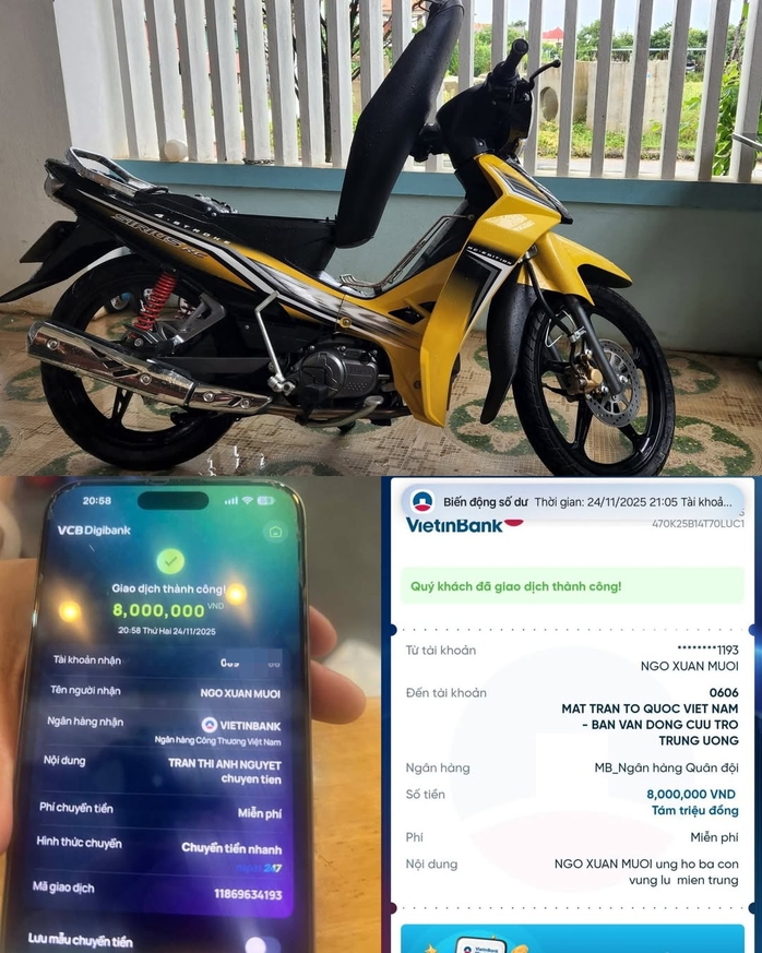 Thiếu tá công an bán "kỷ vật" lấy 8 triệu đồng ủng hộ đồng bào vùng lũ - Ảnh 1.