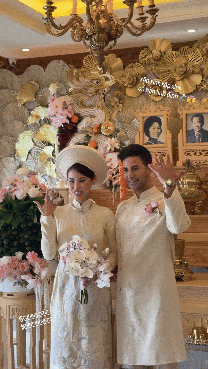 Cận cảnh nghi thức lễ gia tiên của Tiên Nguyễn và chồng trong "siêu đám cưới"- Ảnh 3. Cận cảnh nghi thức lễ gia tiên của Tiên Nguyễn và chồng trong "siêu đám cưới"- Ảnh 3.