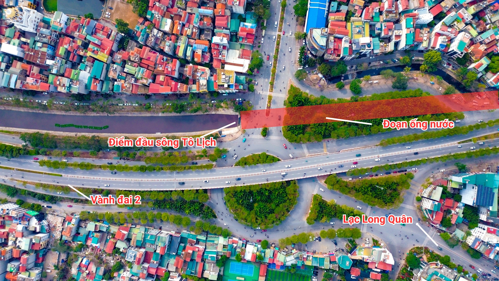 Khu vực sẽ c&oacute; đường ống d&agrave;i hơn 5 km, trị gi&aacute; 550 tỷ để đưa nước s&ocirc;ng Hồng v&agrave;o s&ocirc;ng T&ocirc; Lịch- Ảnh 9.