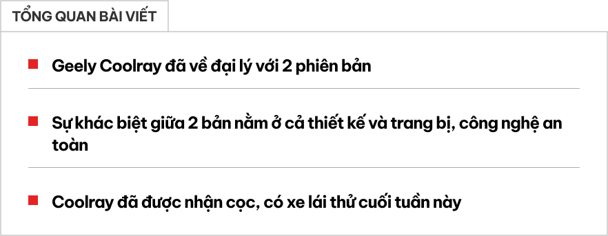 Ảnh thực tế 2 bản Geely Coolray giá dự kiến từ hơn 530 triệu tại Việt Nam: Khác biệt ở ngoại hình, công nghệ, bản ‘full’ có ADAS- Ảnh 1.