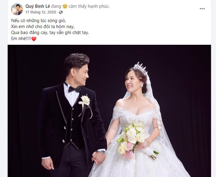 Quý Bình yêu vợ hơn tuổi say đắm, nhắn nhủ cùng nhau "qua bao đắng cay, tay vẫn ghì chặt tay"- Ảnh 2.