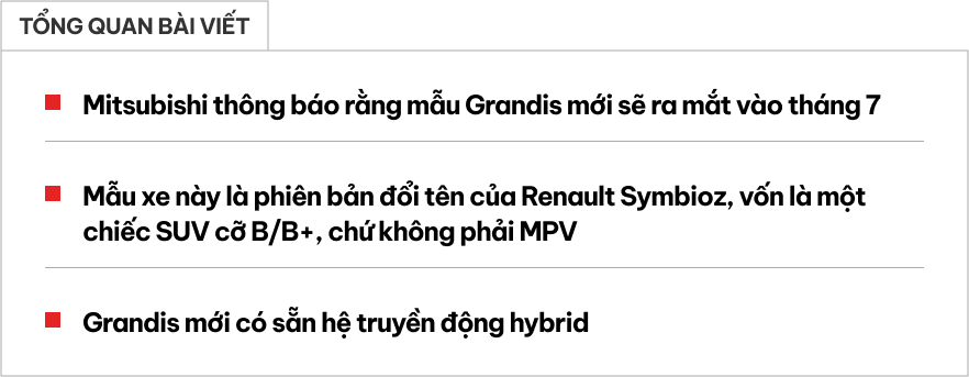 Mitsubishi hồi sinh mẫu xe từng làm mưa gió ở Việt Nam: MPV nay thành SUV ngang cỡ Corolla Cross, máy hybrid, dự kiến ra mắt tháng 7- Ảnh 1.