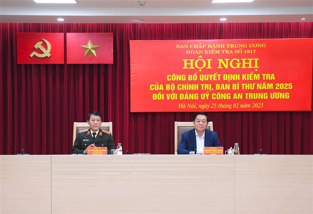 C&ocirc;ng bố Quyết định kiểm tra với Đảng ủy C&ocirc;ng an Trung ương- Ảnh 1.
