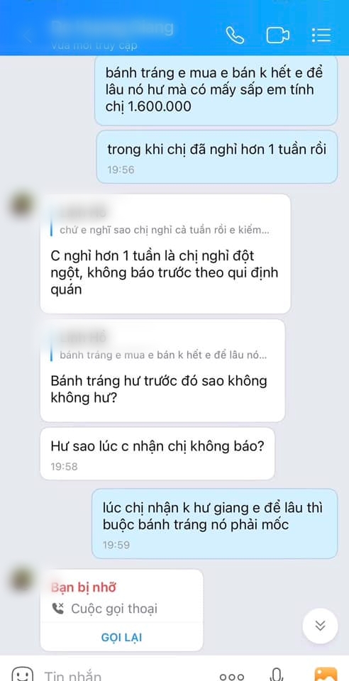 Chủ quán phở bị tố chèn ép nhân viên gây bức xúc: Nghỉ việc trừ "âm" lương, 5 sấp bánh tráng bồi thường 1,6 triệu? - Ảnh 3. Chủ quán phở bị tố chèn ép nhân viên gây bức xúc: Nghỉ việc trừ "âm" lương, 5 sấp bánh tráng bồi thường 1,6 triệu? - Ảnh 3.