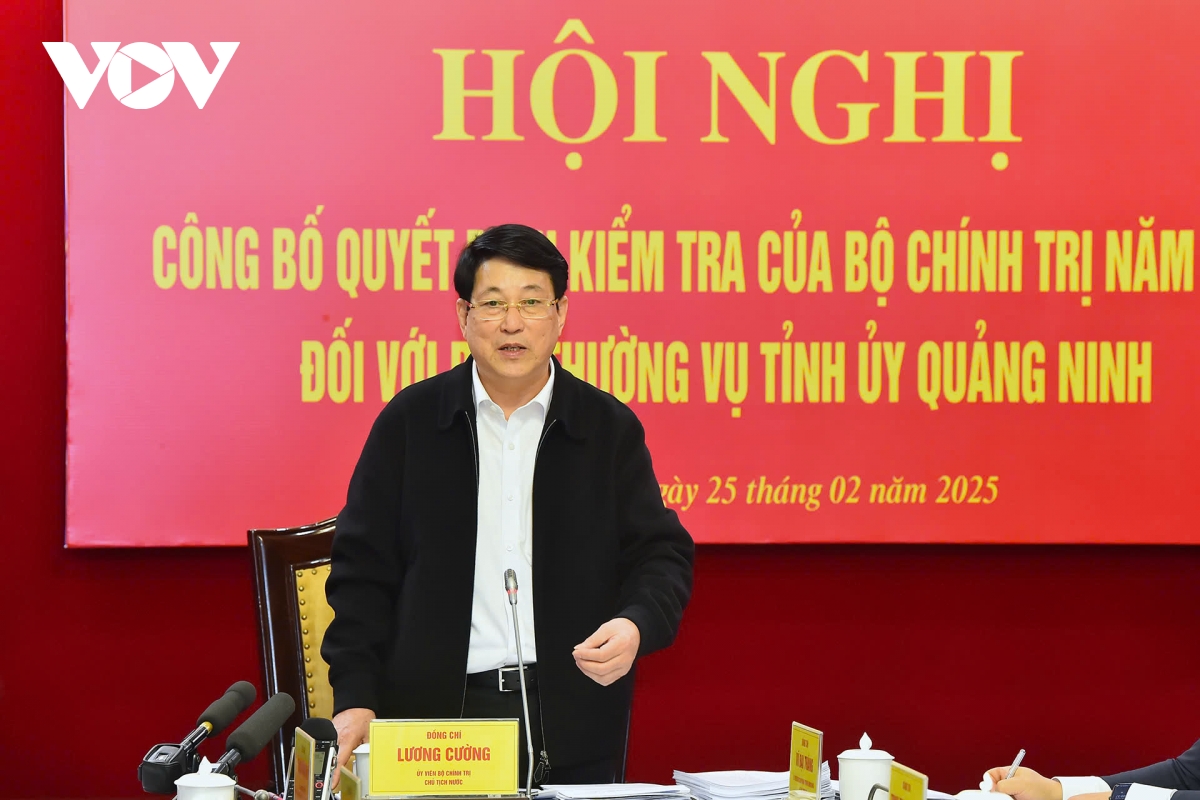 Chủ tịch nước Lương Cường kiểm tra Ban Thường vụ tỉnh ủy Quảng Ninh - Ảnh 2.