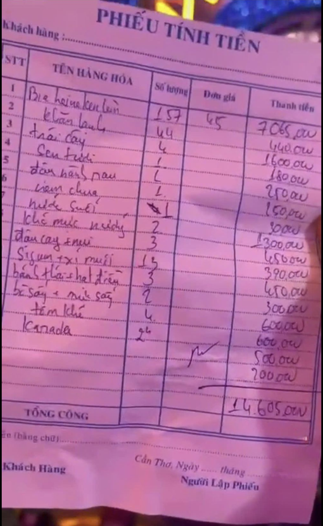 Vụ "ca có chút xíu mà 14 triệu mấy" ở Cần Thơ: Gọi 11 tiếp viên nữ vào phục vụ rót bia - Ảnh 1. Vụ "ca có chút xíu mà 14 triệu mấy" ở Cần Thơ: Gọi 11 tiếp viên nữ vào phục vụ rót bia - Ảnh 1.