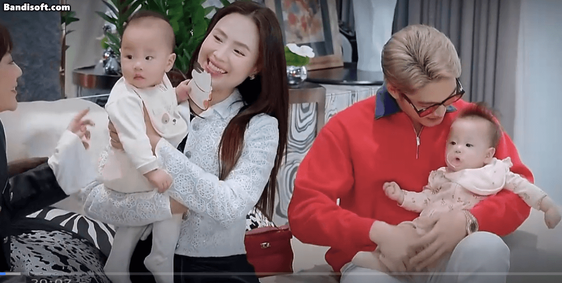 Phương Oanh bế con ra ch&agrave;o "người y&ecirc;u cũ", cặp song sinh biểu cảm thế n&agrave;o? - Ảnh 2.