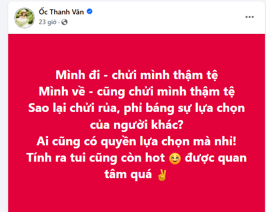 Ốc Thanh V&acirc;n bức x&uacute;c khi vừa về lại Việt Nam đ&atilde; bị mắng chửi thậm tệ- Ảnh 1.