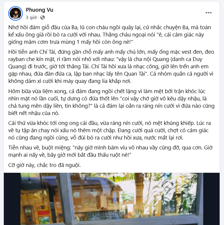 Bị chỉ trích “khóc không có giọt nước mắt” trong đám tang Quý Bình, một nữ nghệ sĩ lên tiếng - Ảnh 2.