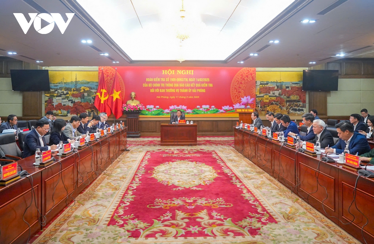 Thông qua kiểm tra của Bộ Chính trị với Thành ủy Hải Phòng - Ảnh 1.