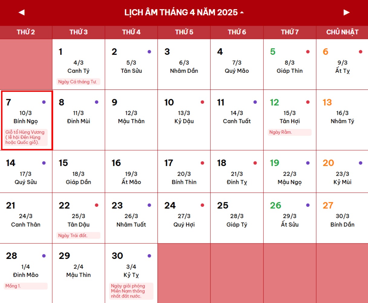 Giỗ Tổ Hùng Vương 2025 là ngày nào dương lịch và người dân được nghỉ mấy ngày - Ảnh 1.