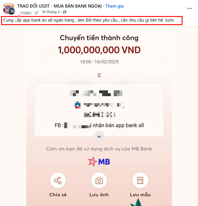 “App ngân hàng ảo” – hình thức lừa đảo mới nguy hiểm hơn “fake bill”, người dân cần lưu ý điểm này