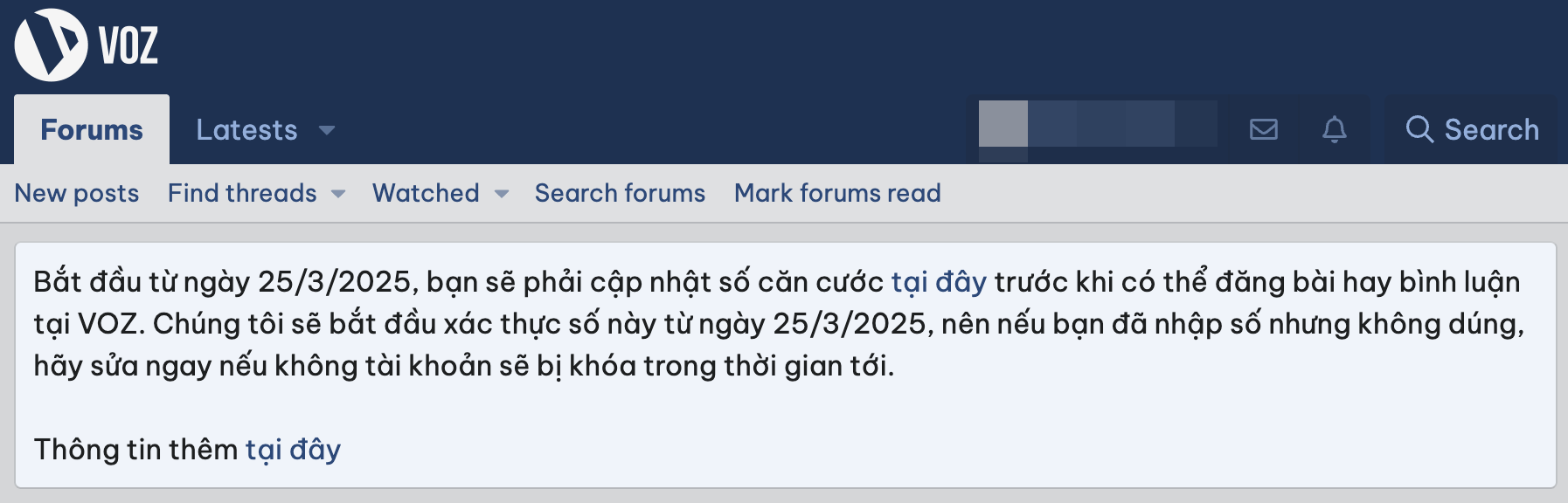 Diễn đàn công nghệ nổi tiếng tại Việt Nam yêu cầu thành viên nhập số CCCD để được đăng bài