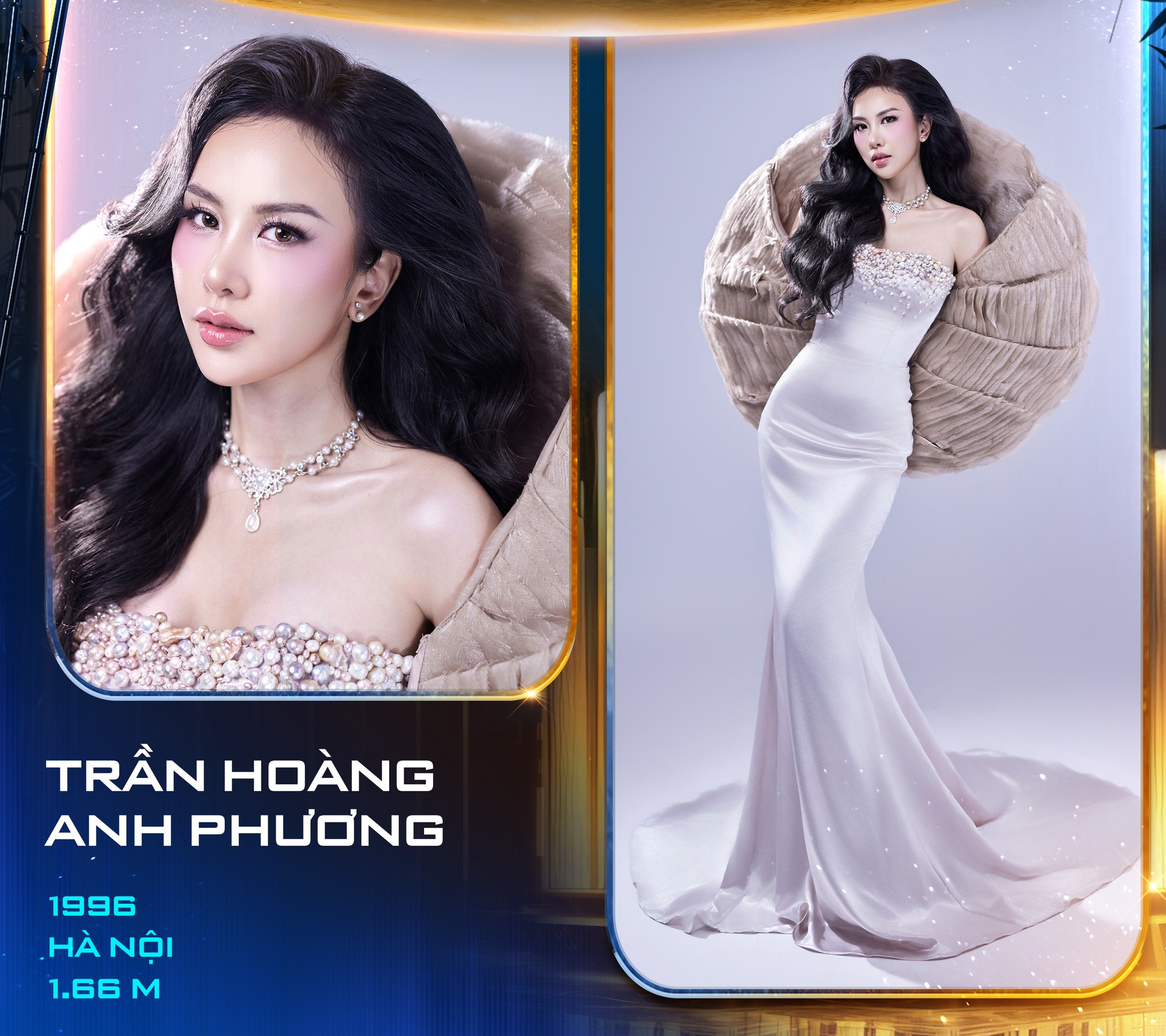 Con gái út của NSND nổi tiếng thi Hoa hậu Hoàn vũ Việt Nam, nhan sắc thế nào? - Ảnh 1.