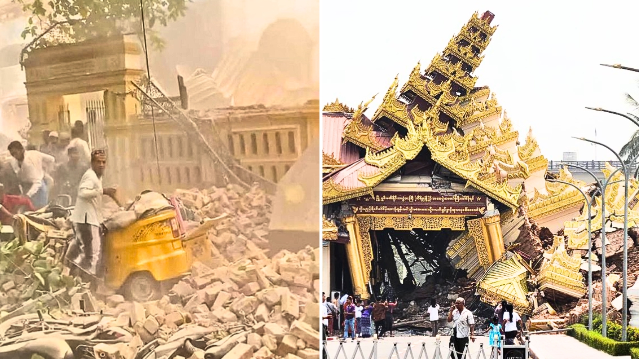 Những công trình đổ sập trong tích tắc tại tâm chấn động đất Myanmar, có thể 1/5 số toà nhà đã bị phá hủy- Ảnh 2.
