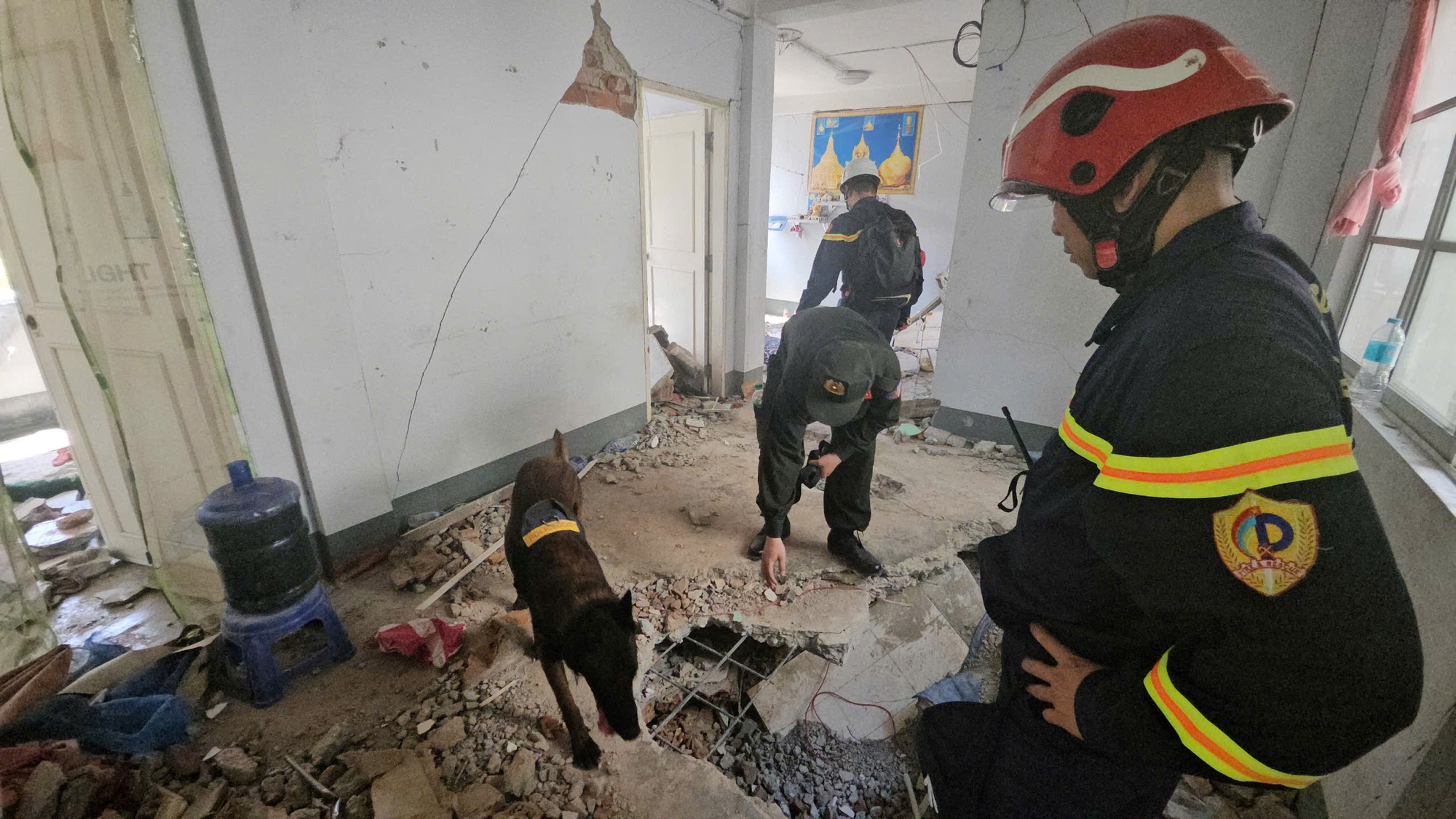 Động đất Myanmar: Đoàn cứu hộ Việt Nam xác định vị trí nạn nhân - Ảnh 1. Động đất Myanmar: Đoàn cứu hộ Việt Nam xác định vị trí nạn nhân - Ảnh 1.