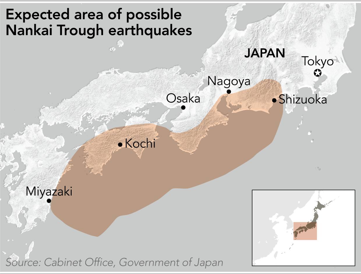 Cảnh b&aacute;o khủng khiếp từ Nhật Bản: 298.000 người c&oacute; thể thiệt mạng trong si&ecirc;u động đất - Ảnh 1.