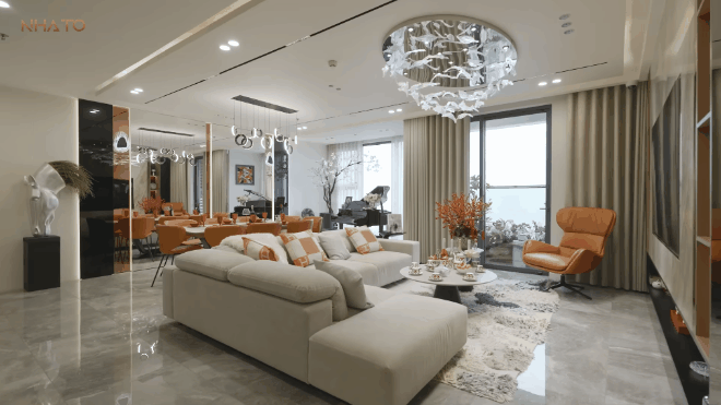 Căn hộ 300m2 của cô giáo trường Ams ở Hà Nội: Tâm huyết từng góc, đề cao phong thủy - Ảnh 4.