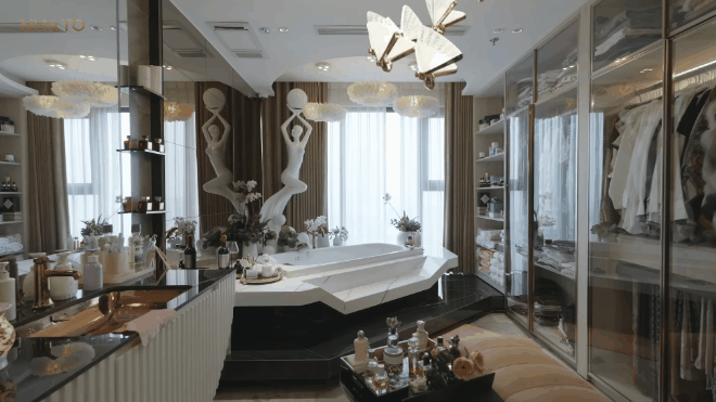 Căn hộ 300m2 của cô giáo trường Ams ở Hà Nội: Tâm huyết từng góc, đề cao phong thủy - Ảnh 14.