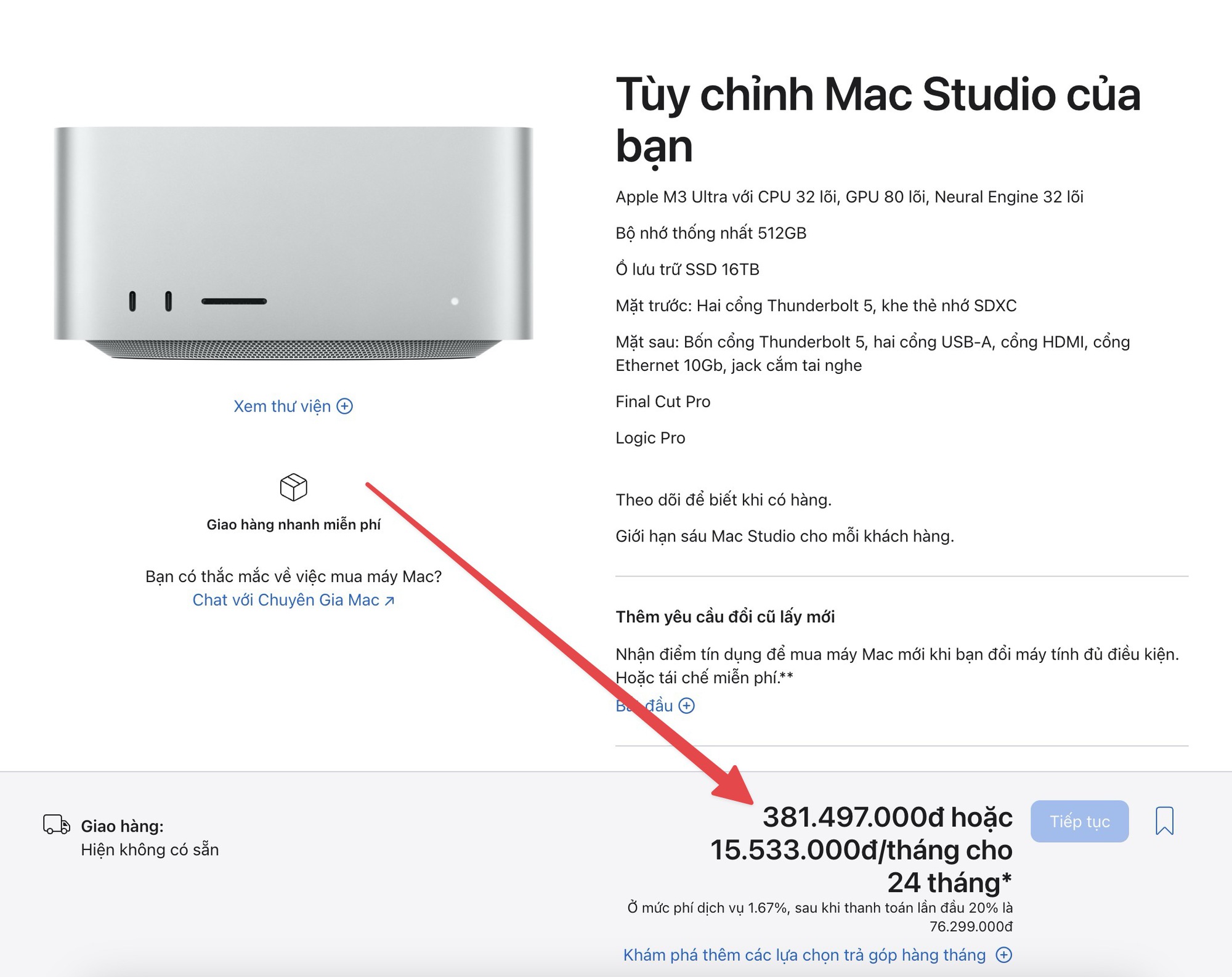 Khám phá Mac Studio M3 Ultra max option Đắt hơn VinFast VF3 - Ảnh 2.