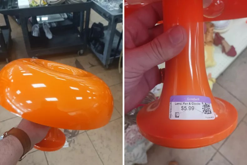 Mua chiếc đèn cũ giá rẻ, người đàn ông bất ngờ vớ được "báu vật" - Ảnh 1.