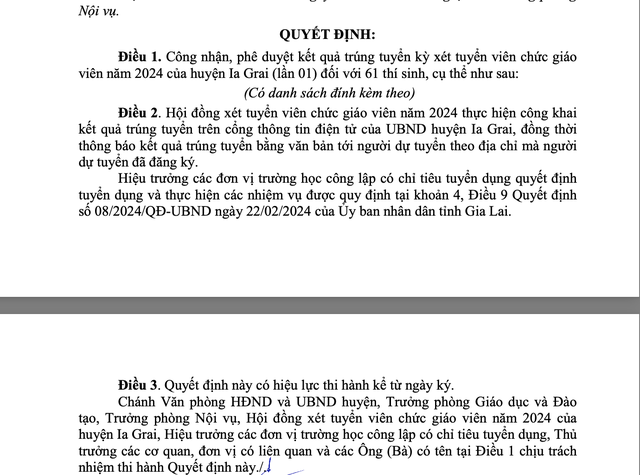Huyện Ia Grai tuyển dụng gi&aacute;o vi&ecirc;n giữa tinh gọn bi&ecirc;n chế - Ảnh 2.