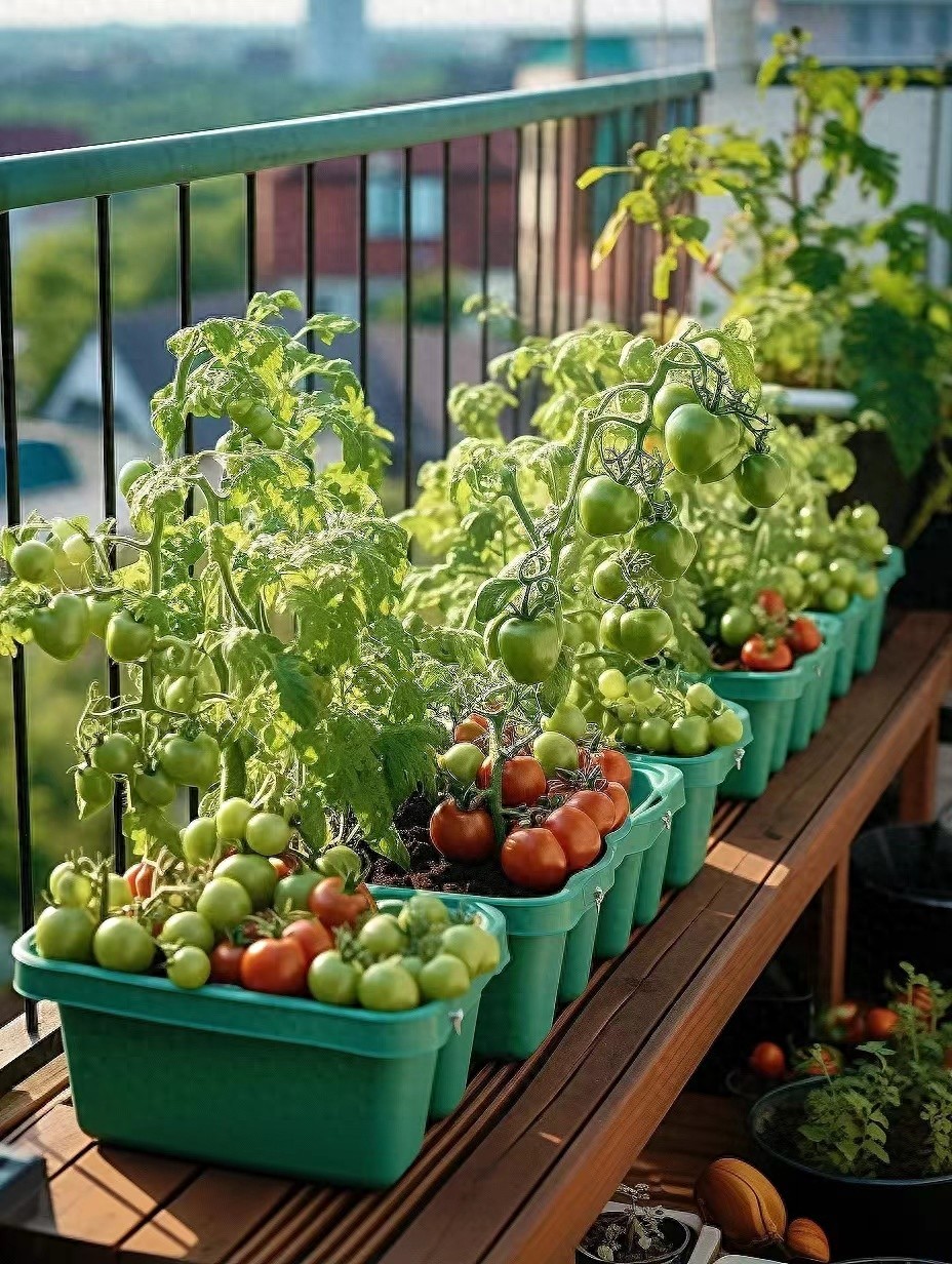 Người phụ nữ trung ni&ecirc;n bất ngờ "nổi như cồn" v&igrave; khu vườn tr&ecirc;n ban c&ocirc;ng chỉ rộng 9m2 nhưng trồng được rau xanh mướt, quả đỏ mọng! - Ảnh 1.