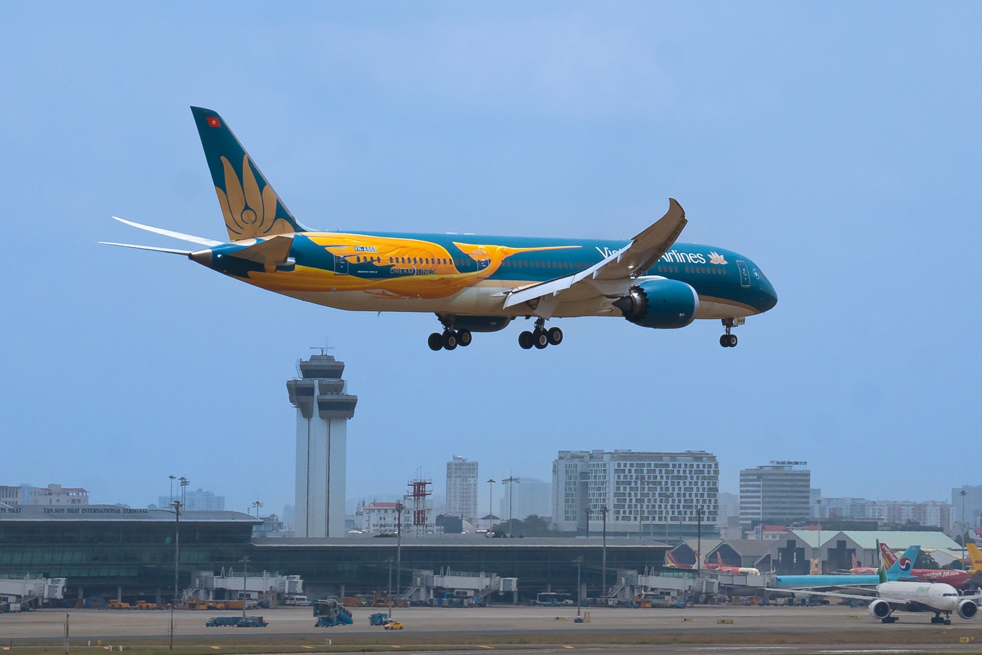 Máy bay Vietnam Airlines rực rỡ diện mạo mới nhân kỷ niệm 30 năm thành lập - Ảnh 4.