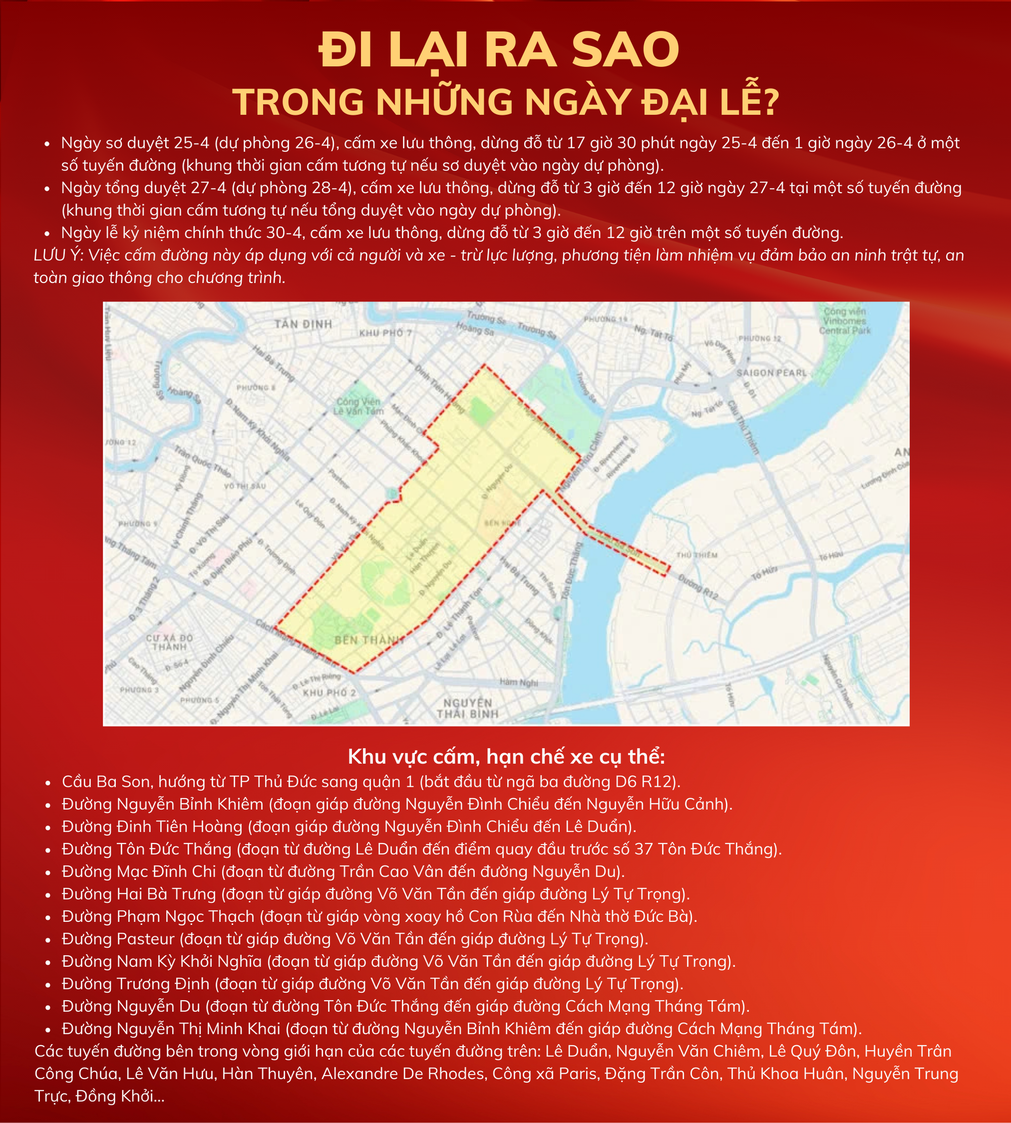 Thông tin cần lưu ý về diễu binh diễu hành trong Đại lễ tại TP HCM từ 25 - 4 đến 30 - 4 - Ảnh 6.