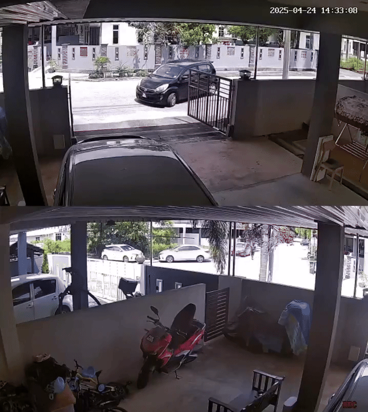 Vừa lái vào nhà thì bị kẻ lạ mặt "xin đểu", người phụ nữ có phản ứng thông minh giúp bản thân an toàn - Ảnh 1.