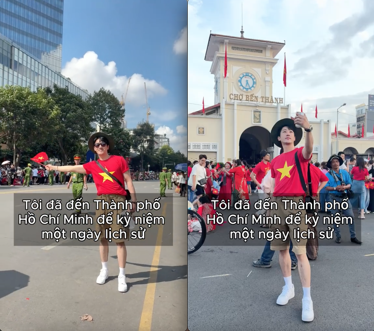 Du kh&aacute;ch H&agrave;n vội v&atilde; bay đến TP.HCM để được tận mắt xem diễu binh, nh&igrave;n trang c&aacute; nh&acirc;n ai cũng cảm mến- Ảnh 1.